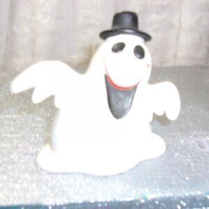 H-484 VINTAGE FLAMBRO HALLOWEEN HAPPY GHOST FIGURINE